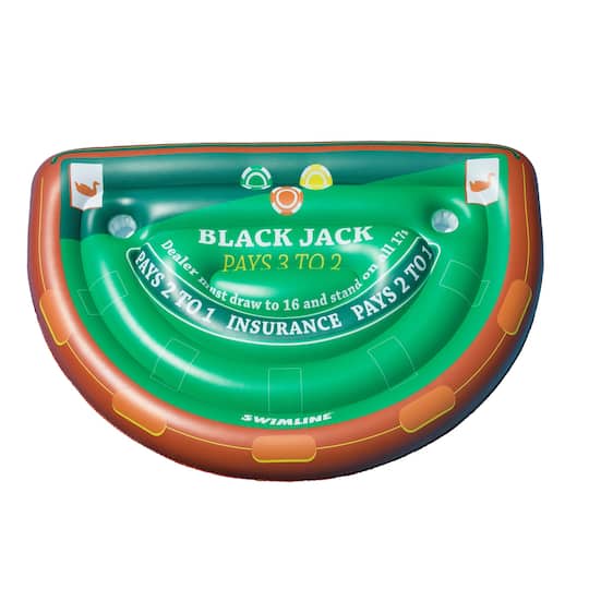 Swimline 60" Inflatable Blackjack Table Game with Water Proof Cards | 40" x 60" | Michaels®